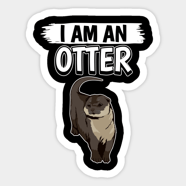 Sea Otter I Am An Otter Sticker by TheTeeBee